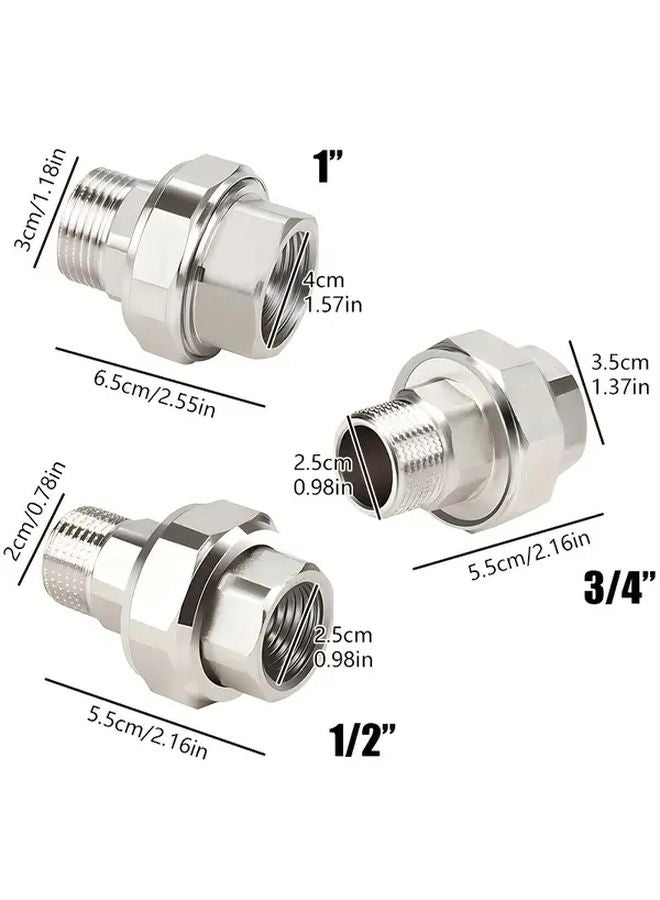 DRADO Brass BSP Threaded Connector Internal External Thread 1 Inch Tapered Seal - Image 2