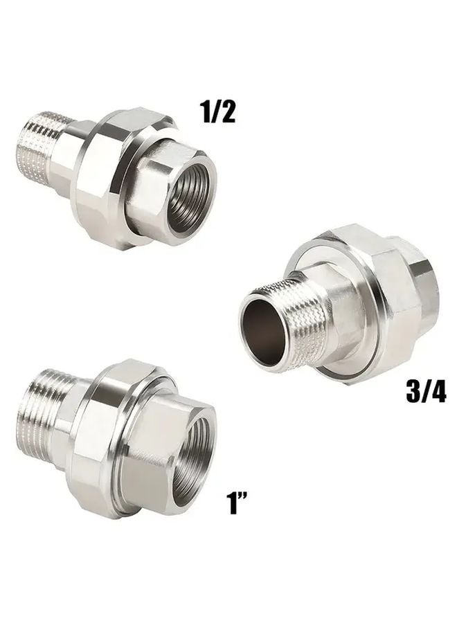 DRADO Brass BSP Threaded Connector Internal External Thread 1 Inch Tapered Seal - Image 1