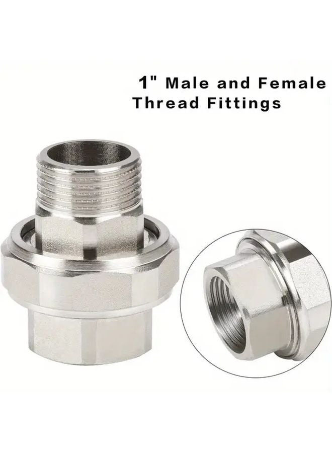 DRADO Brass BSP Threaded Connector Internal External Thread 1 Inch Tapered Seal - Image 4