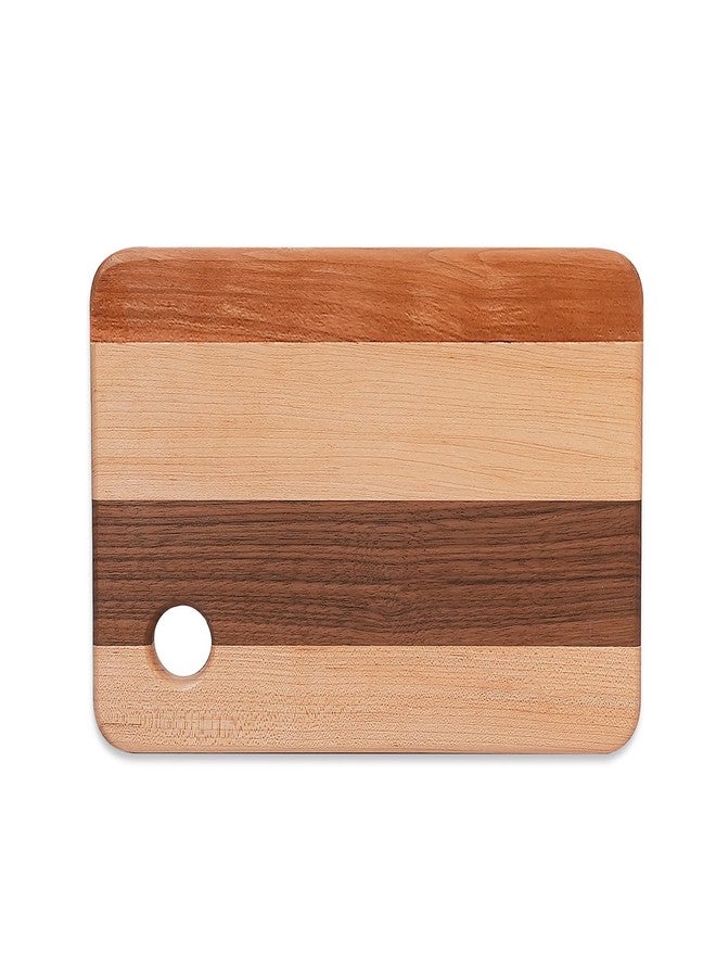 CONSDAN Small Wood Cutting Board for Kitchen, Hardwood Chopping Board for Meat, Vegetables, Fruits, Bread, and Cheese 10 x 7 x 10/16 in - Image 5