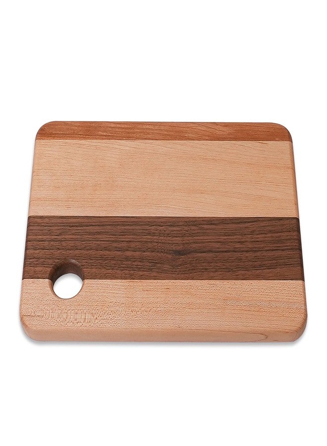 CONSDAN Small Wood Cutting Board for Kitchen, Hardwood Chopping Board for Meat, Vegetables, Fruits, Bread, and Cheese 10 x 7 x 10/16 in - Image 3
