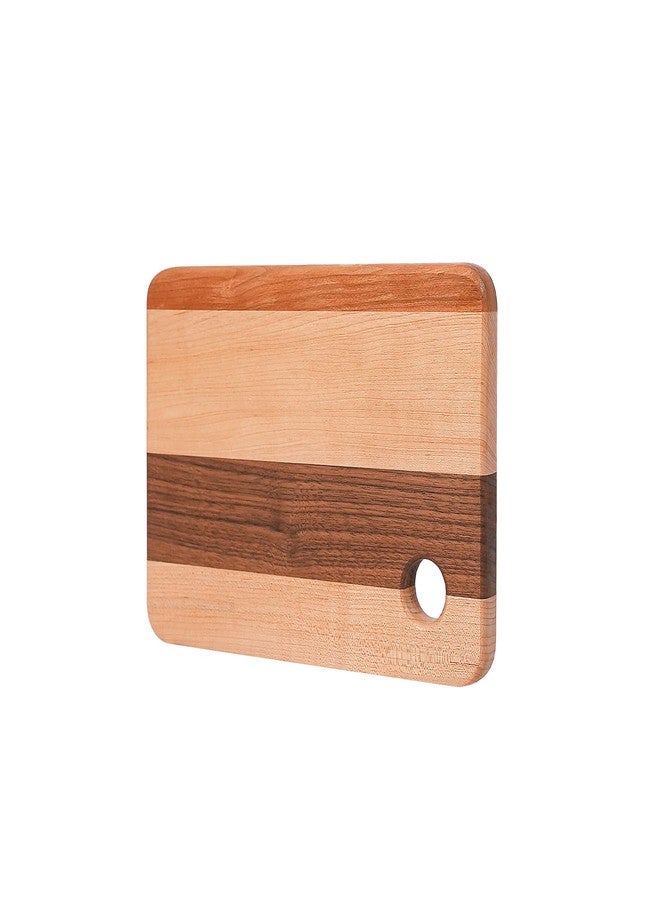 CONSDAN Small Wood Cutting Board for Kitchen, Hardwood Chopping Board for Meat, Vegetables, Fruits, Bread, and Cheese 10 x 7 x 10/16 in - Image 1
