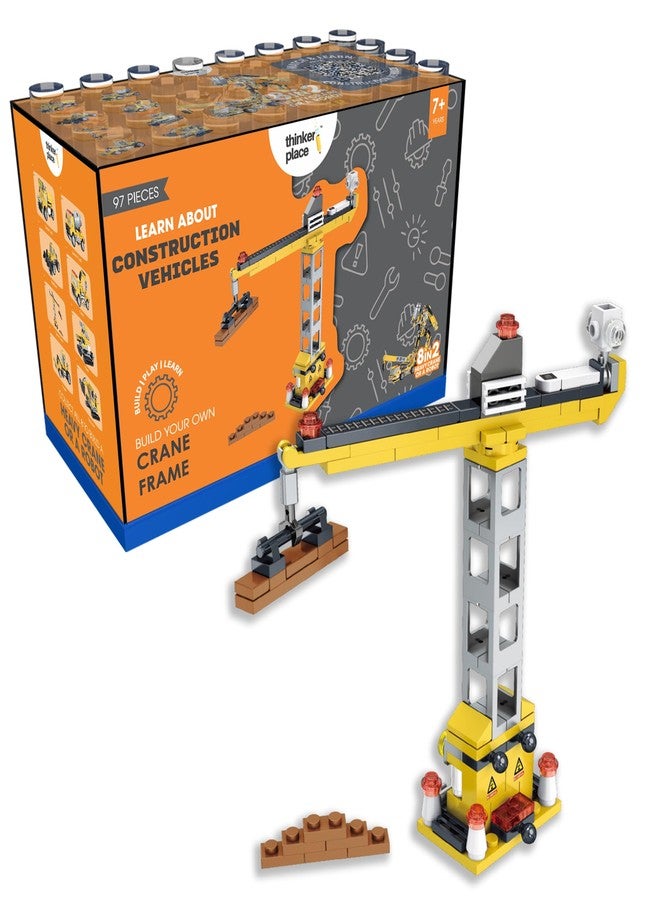 ThinkerPlace STEM Construction Vehicle Building Blocks Set (97 Pcs) | DIY Crane Frame Toy for Kids 7+ Years (Boys & Girls) | Educational Engineering Toy | Creativity & Problem Solving - Image 1