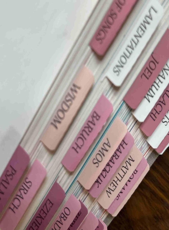 thinkor Catholic Bible Tabs, Reposition Laminated Stickers, Easy to Read and Apply Bible Tabs for Women and Man (Catholic Pink) - Image 5