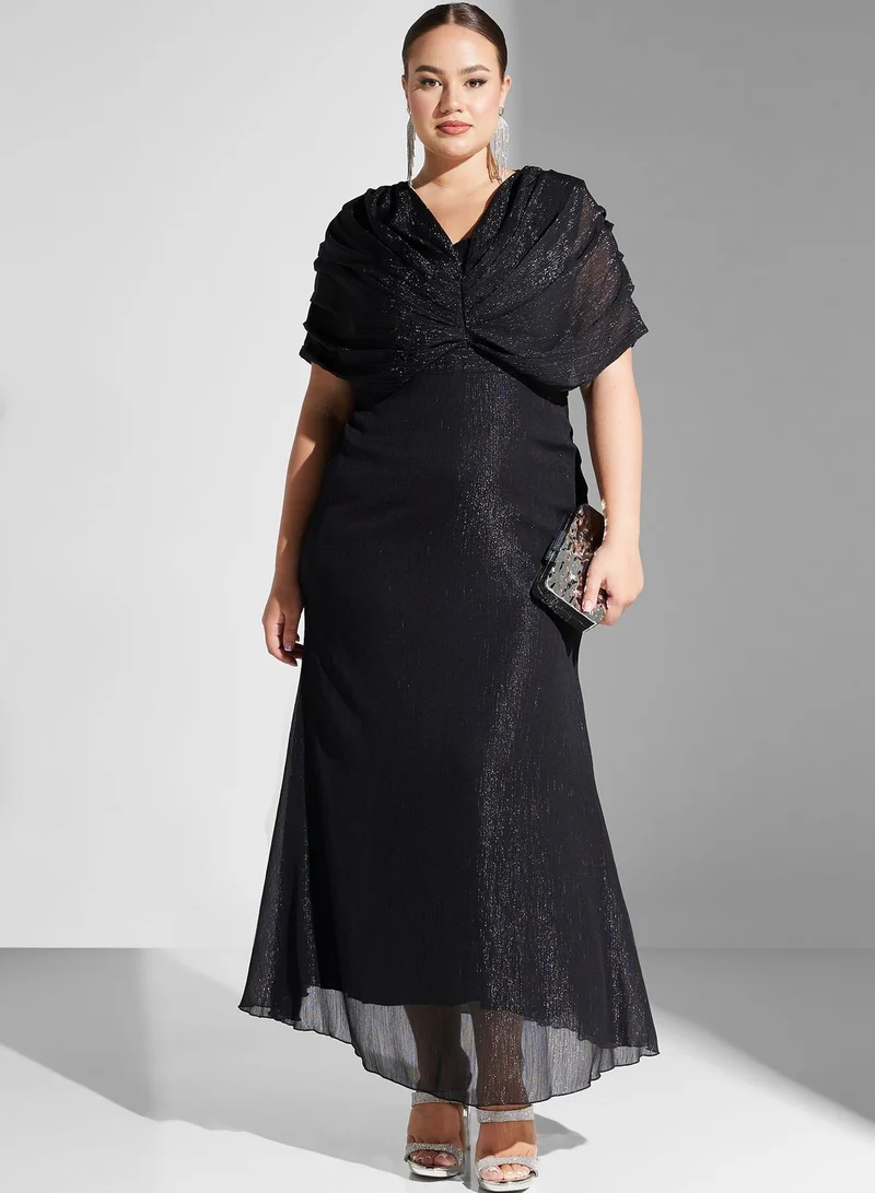 Khizana Pleated Detail A-Line Dress