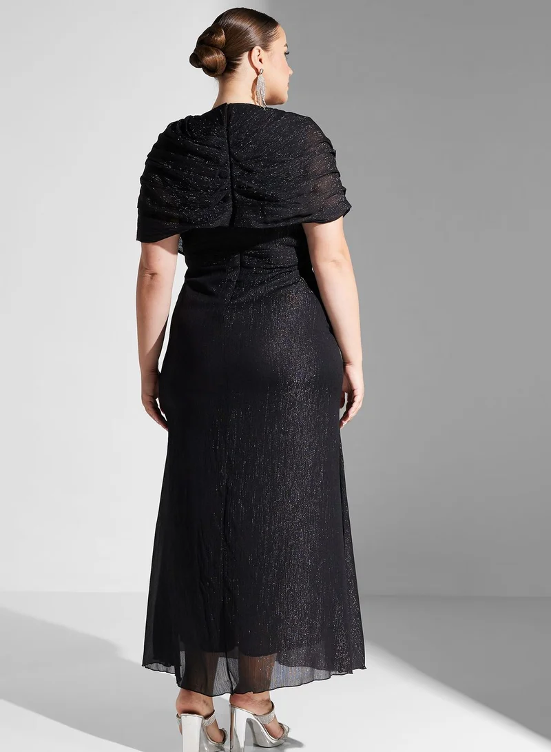Khizana Pleated Detail A-Line Dress