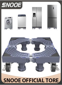 Snooe Washing Machine Base Stand with 4 Locking Wheels and 8 Strong Feet, Movable Universal Mobile Base for Dryer, Refrigerator, Furniture and Appliance  - Image 1