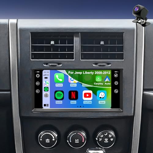 Aitrenlu 5GWifi Car Radio for Jeep Liberty 2008-2012, Dodge Grand Caravan 2008-2020, Chrysler Town & Country 2008-2016, Chrysler 200 2011-2014, 7inch Touch Screen Stereo CarPlay Android Auto GPS Bluetooth FM - Image 1