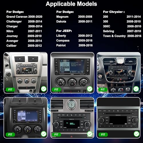 Aitrenlu 5GWifi Car Radio for Jeep Liberty 2008-2012, Dodge Grand Caravan 2008-2020, Chrysler Town & Country 2008-2016, Chrysler 200 2011-2014, 7inch Touch Screen Stereo CarPlay Android Auto GPS Bluetooth FM - Image 2