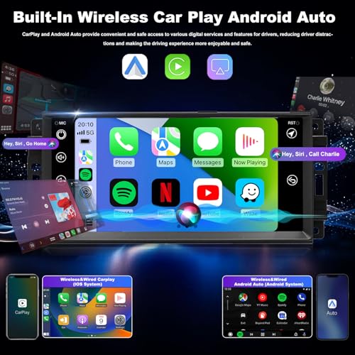 Aitrenlu 5GWifi Car Radio for Jeep Liberty 2008-2012, Dodge Grand Caravan 2008-2020, Chrysler Town & Country 2008-2016, Chrysler 200 2011-2014, 7inch Touch Screen Stereo CarPlay Android Auto GPS Bluetooth FM - Image 3