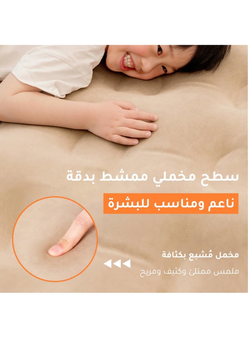 عربست حصيرة النوم في الهواء الطلق سرير قابل للنفخ التلقائي ، سرير هواء للتخييم مع 1 وسادة هوائية ، سرير هوائي مع مضخة ، سرير وسادة هوائية مفردة مع مضخة مدمجة ، المشي لمسافات طويلة ، السفر ، الإجازة - Image 4