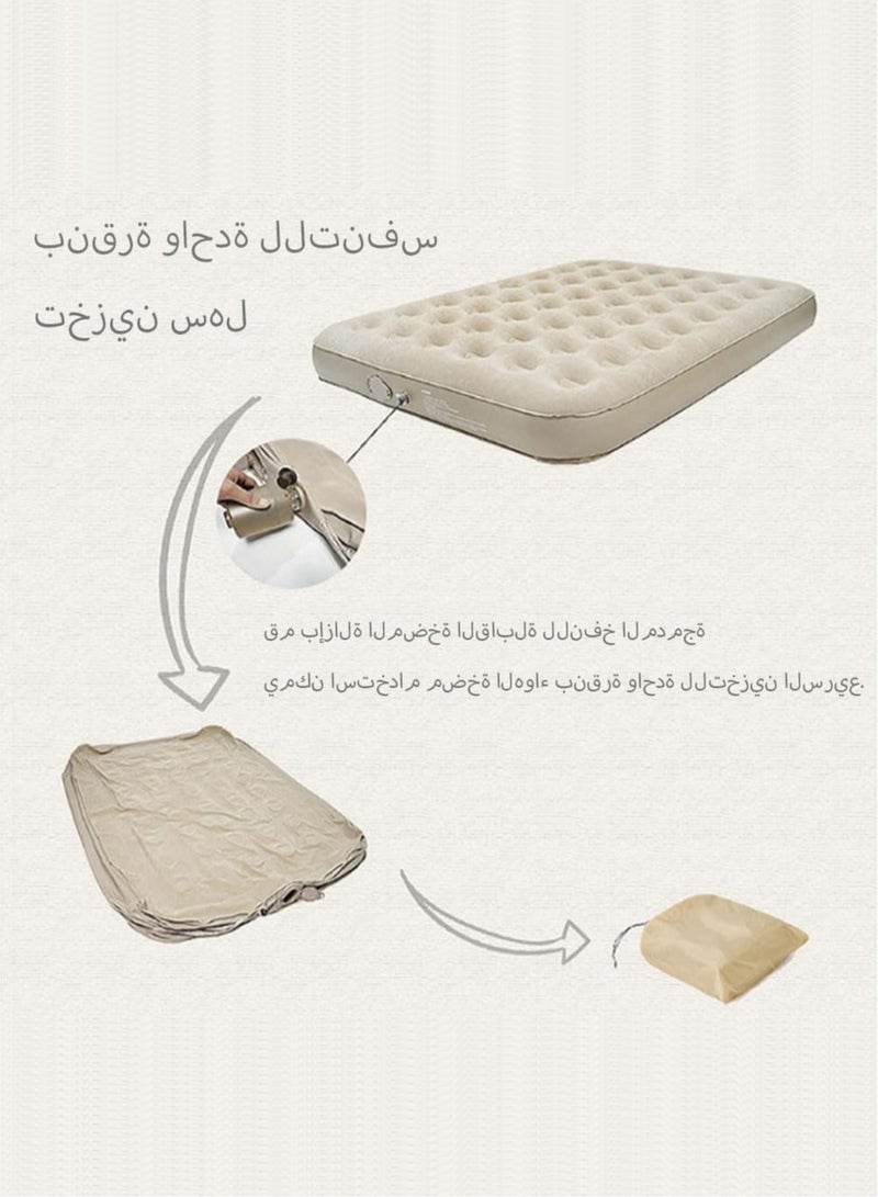 عربست حصيرة النوم في الهواء الطلق سرير قابل للنفخ التلقائي ، سرير هواء للتخييم مع 1 وسادة هوائية ، سرير هوائي مع مضخة ، سرير وسادة هوائية مفردة مع مضخة مدمجة ، المشي لمسافات طويلة ، السفر ، الإجازة - Image 5