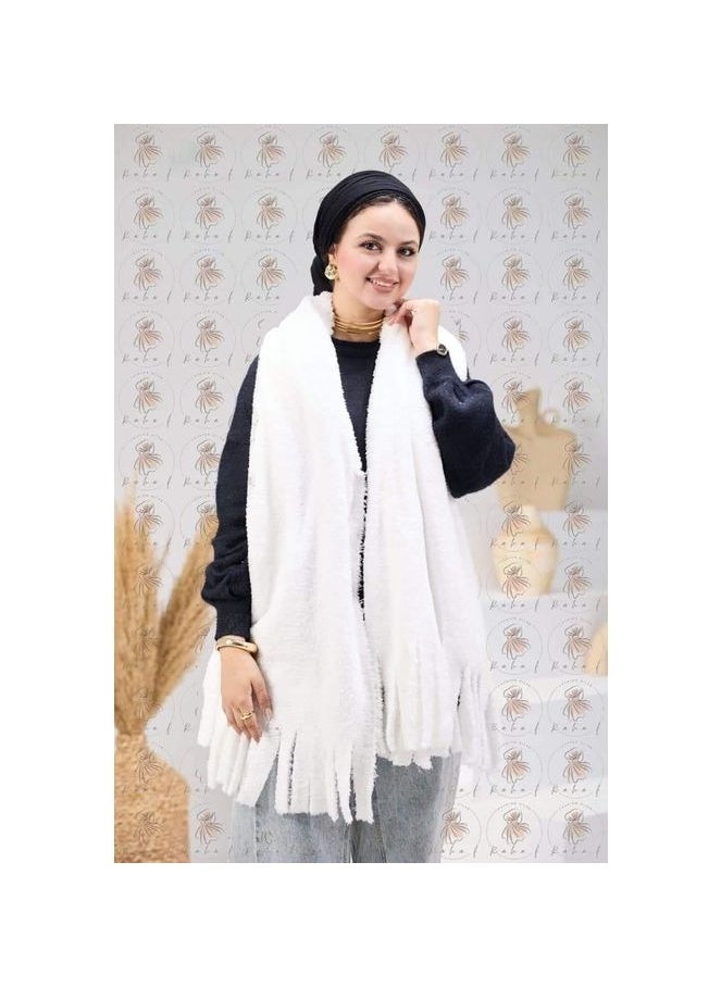 White fur shawl