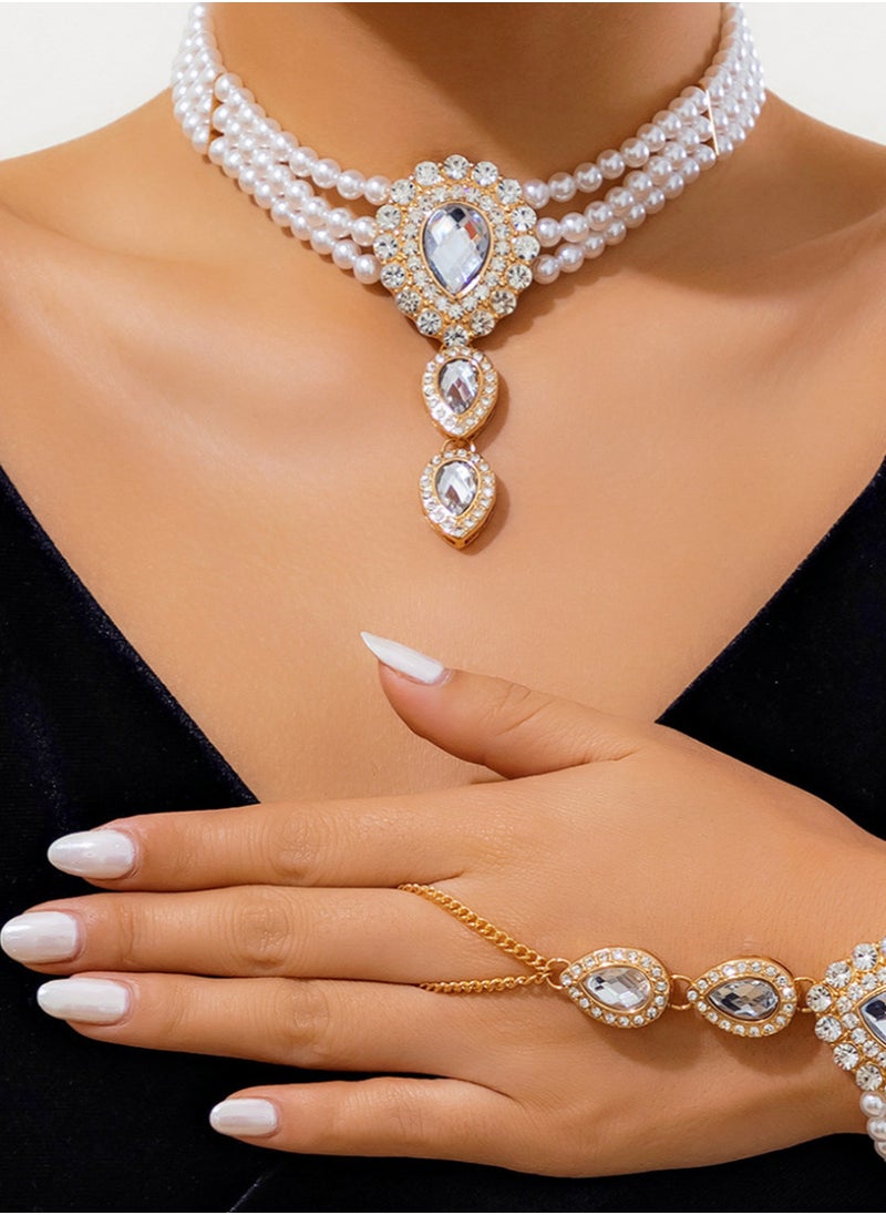 Vintage Gold-White Diamond-Encrusted Pearl Teardrop Necklace - pzsku/Z35C8DF52BA66D3076681Z/45/_/1730093566/c61c7065-8b76-4d53-b3e5-6c94e113892c