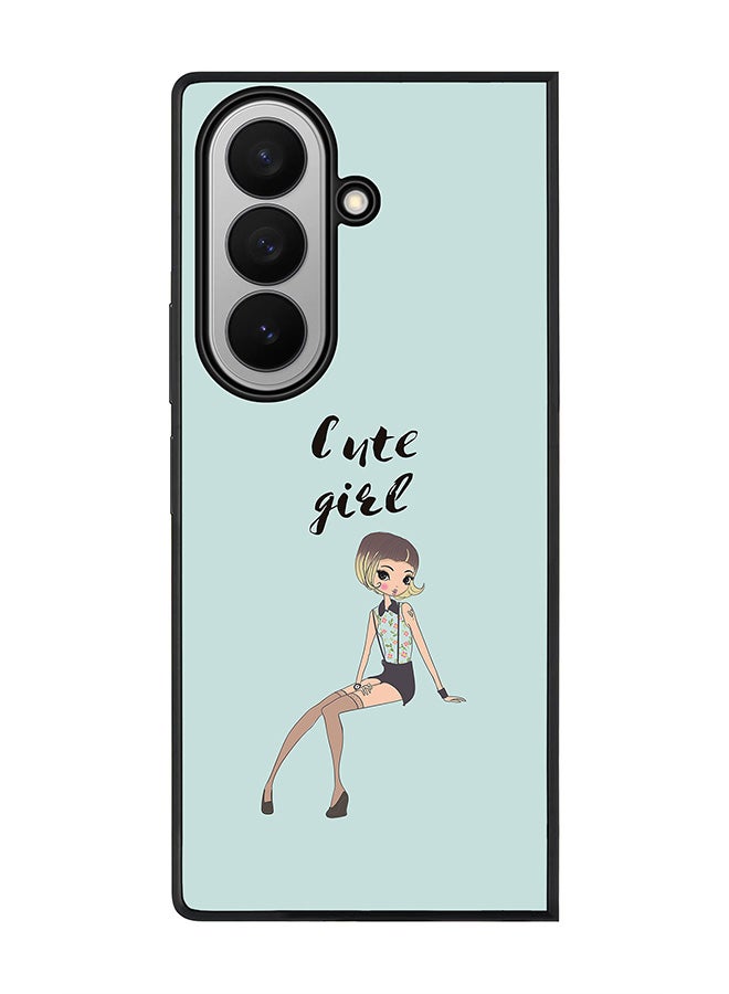 Stylizedd For Samsung Galaxy Z Fold7 Case,Slim fit Camera Protection, Shockproof Thin Phone cover  - Shy Cute Girl