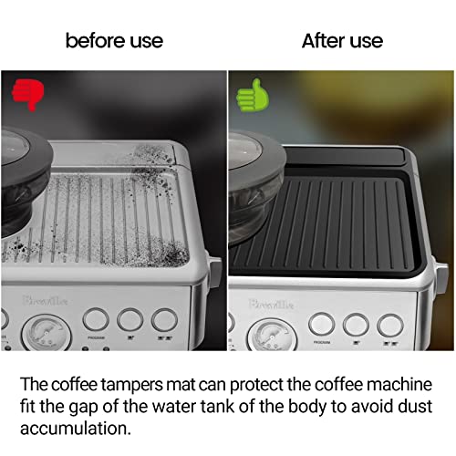 NOTSEK Tamping Mat for Breville 870/880, Espresso Tamper Mat, Food Grade Silicone Non-Slip, 11in x 9.25in, Waterproof Heat Resistant, Espresso Tamping Station for Espresso Machine Barista Accessories (Black) - Image 4