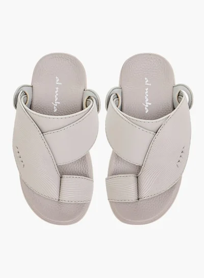 Al Waha Boys Textured Slip-On Arabic Sandals with Toe Loop Detail