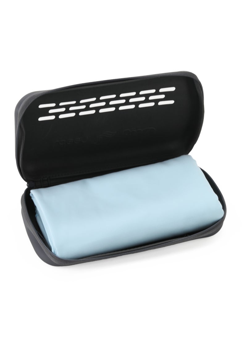 لدين منشفة الجسم المطورة (90*180 سم) سماوي + حقيبة - Image 1