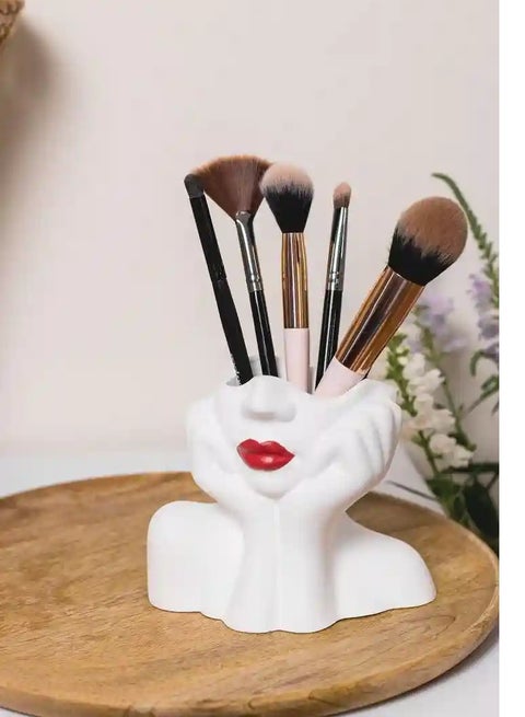 Female Head Shape Vase, Simple Feminist Boho Vase, Modern Scandinavian Style Flower Vase for Home Living Room Office Bookshelf Decor