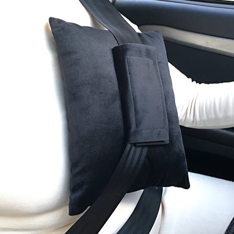 Mastectomy Pillow Breast Cancer Post Surgery Seatbelt Pillows Heart Surgery Pacemaker Gifts for Chemo Ports Recovery Comfort Post Op Women Men Black