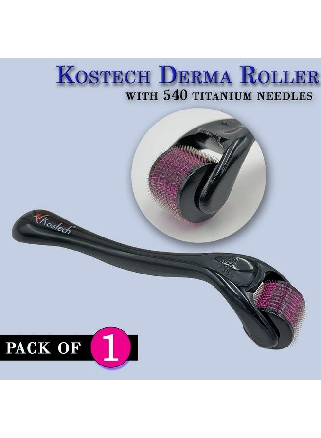 Kostech Derma Roller With 540 Titanium Needles For Antiaging I Antiwrinkle I Acnescars Removal I Hair Regrowth (Pack Of 1 1.0Mm) - Image 3