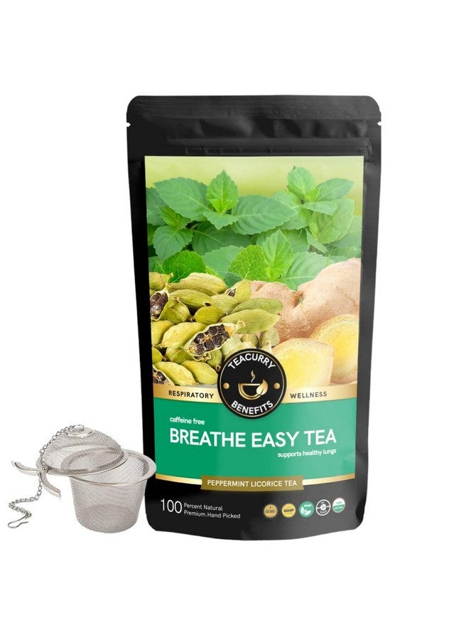 TEACURRY Anti Smoking Tea - 100 Gms Loose Tea + Infuser / 50 Cups | Help Quit Smoking, And Lung Detox | Lung Detox For Smokers | Lungs Cleaner | Lung Cleanse For Smokers - Image 1