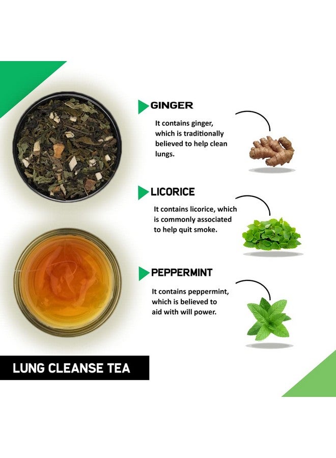 TEACURRY Anti Smoking Tea - 100 Gms Loose Tea + Infuser / 50 Cups | Help Quit Smoking, And Lung Detox | Lung Detox For Smokers | Lungs Cleaner | Lung Cleanse For Smokers - Image 3