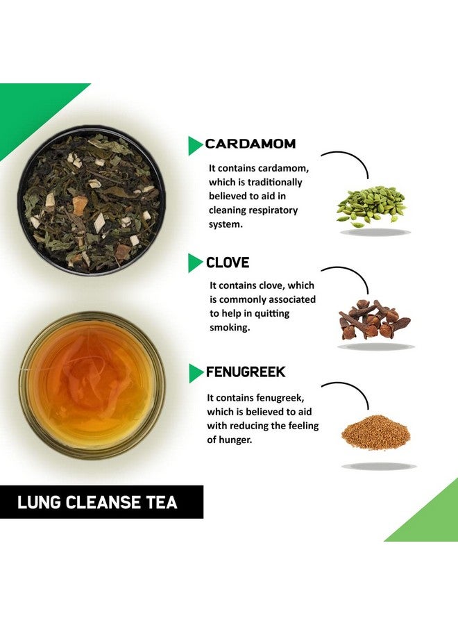 TEACURRY Anti Smoking Tea - 100 Gms Loose Tea + Infuser / 50 Cups | Help Quit Smoking, And Lung Detox | Lung Detox For Smokers | Lungs Cleaner | Lung Cleanse For Smokers - Image 2