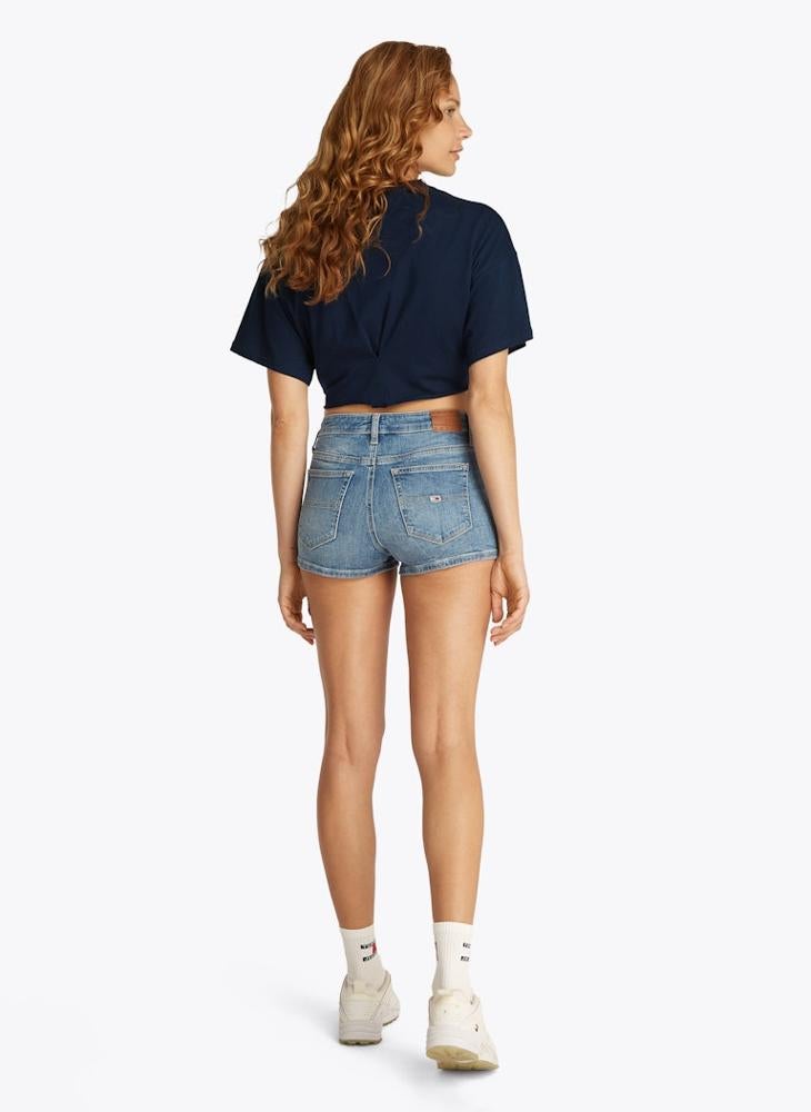 TOMMY JEANS Tie Waist Crew Neck T-Shirt  - Image 2