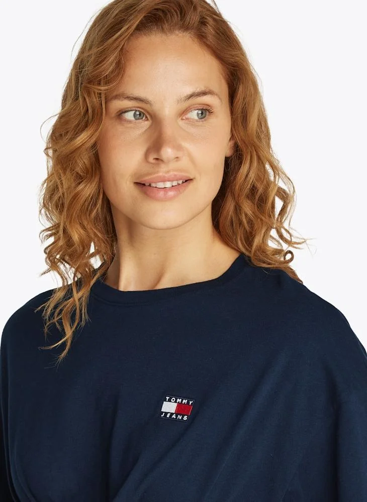 TOMMY JEANS Tie Waist Crew Neck T-Shirt