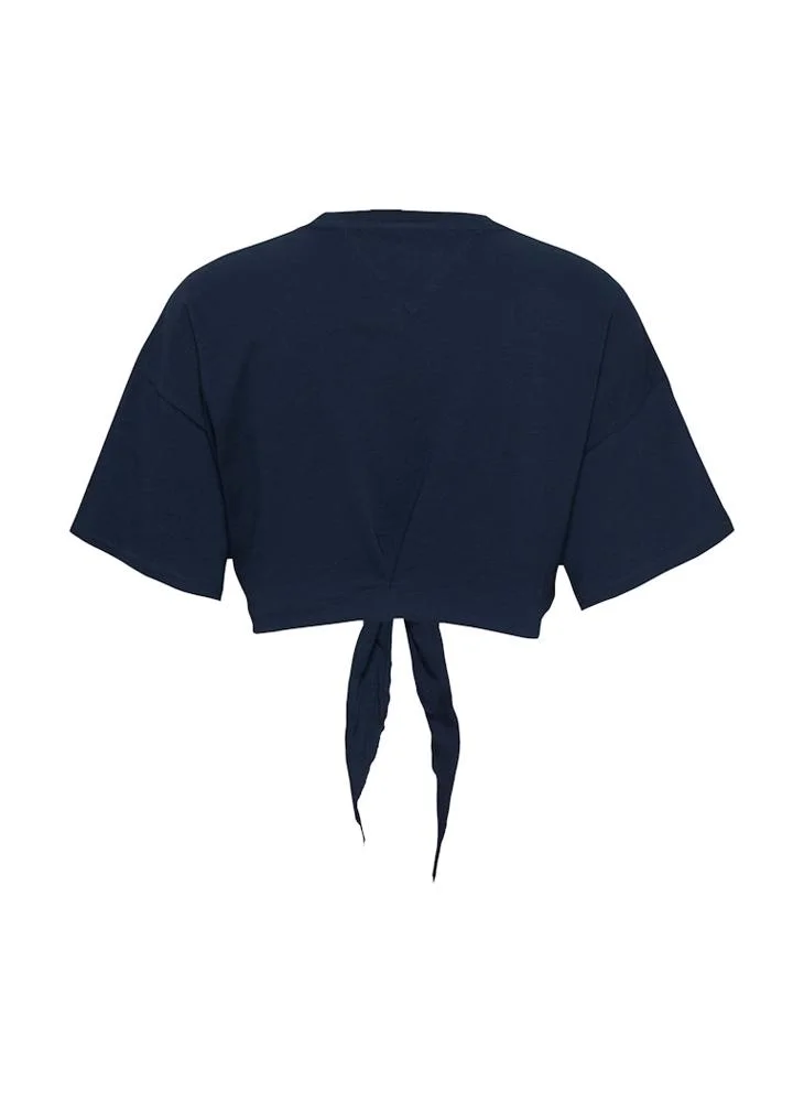 TOMMY JEANS Tie Waist Crew Neck T-Shirt