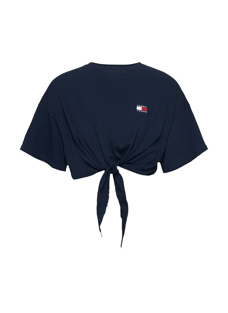 TOMMY JEANS Tie Waist Crew Neck T-Shirt