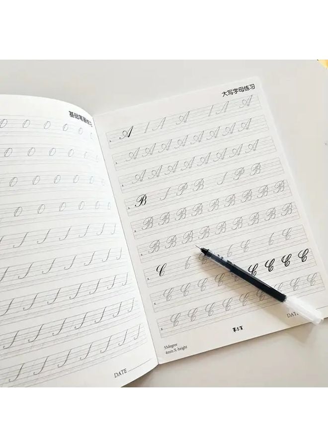 A4 Handwriting Practice Book For Adults Cursive Print Tracing Workbook 1pc - Image 2