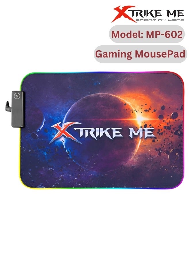إكسترايك-مي لوحة ماوس للألعاب MP-602 مع إضاءة خلفية RGB مقاس 35x25 سم - Image 1