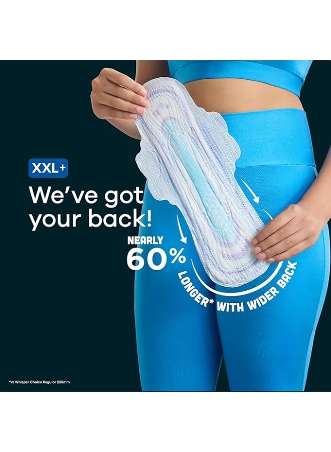 وسبير فوط صحية ويسبر بينداز نايتس، 16 فوطة صحية بحجم XXL+، حماية كاملة من التسرب طوال الليل، مناسبة للتدفق الغزير، أطول بنسبة 60% تقريبًا مع ظهر أعرض، تقنية فعالة لحبس الروائح لتشعري بالانتعاش، غلاف للاستخدام مرة واحدة - Image 2