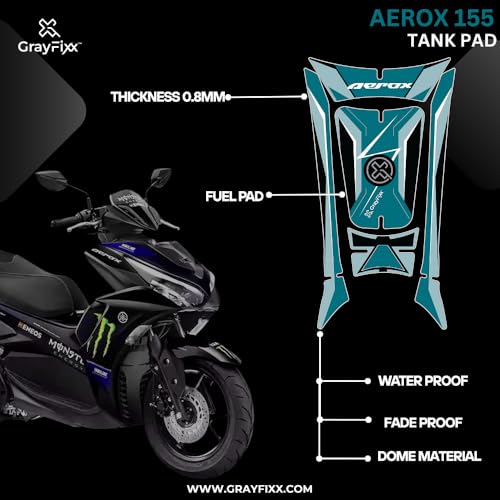 Grayfixx Aerox 155 Tank Pad | Premium Gel Tank Pad, Sleek, Durable Design, Pack of 1 - Image 2