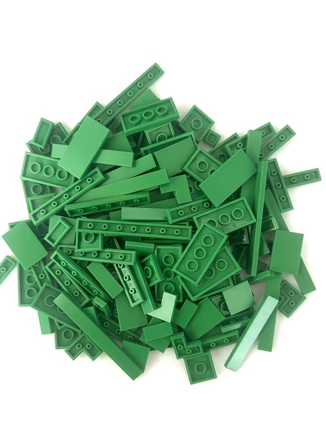 Green Building Blocks 150pcs ABS Plastic Educational DIY Construction Toy Set - Image 1