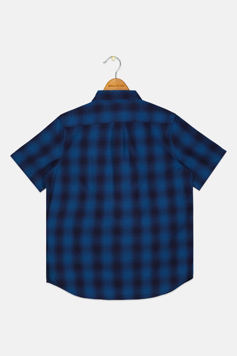 GAP Kids Boy Plaid Short Sleeves Casual Shirt, Multicolor  - Image 2
