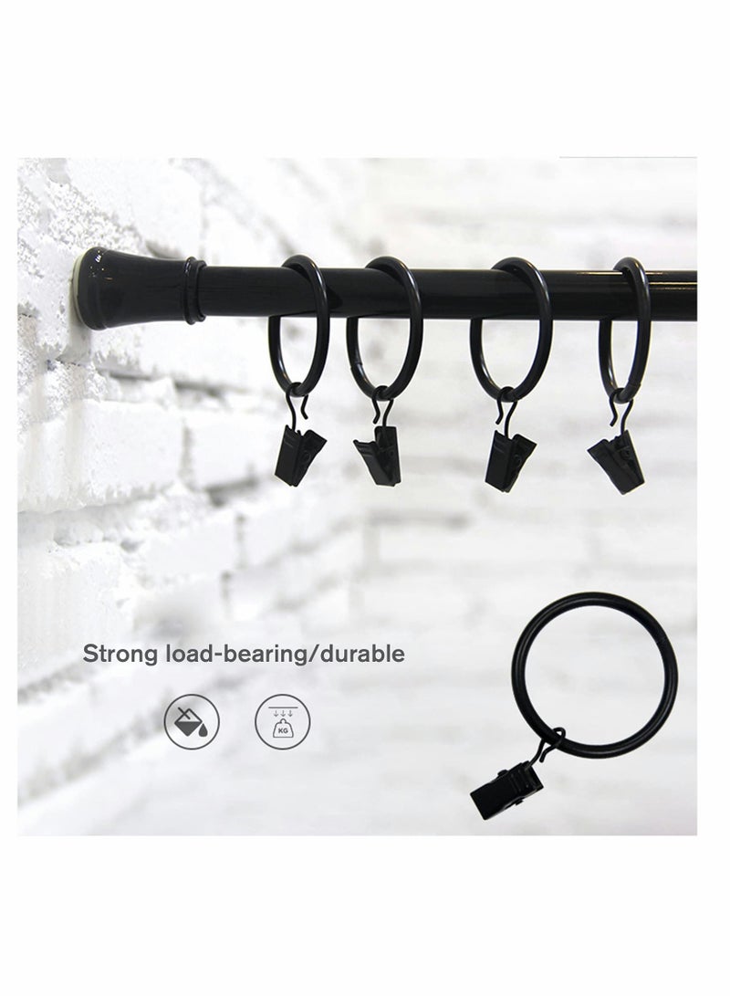 Excefore Curtain Rings with Clips, 20 Pcs Large Heavy Drapery Rings Hooks Used for Hang Drapes Caps Pictures Rustproof Decorative Curtain Rings for Bathroom Living... - Image 5