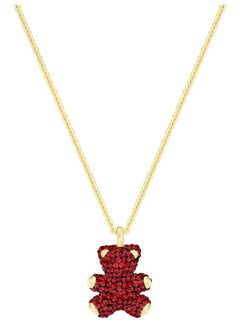 3D Pendant, Red, Gold plating