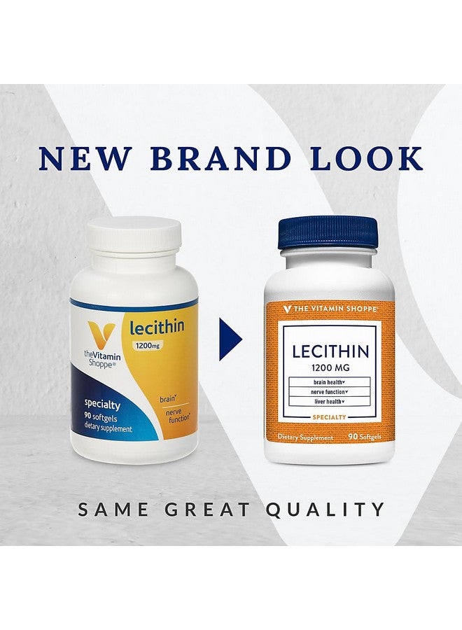 The Vitamin Shoppe Lecithin 1200mg - Natural Combination of Essential Fatty Acids (Linoleic) to Support Brain & Nerve Function (90 Softgels) by The Vitamin Shoppe - Image 3