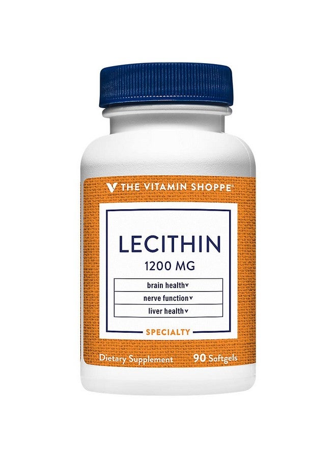 The Vitamin Shoppe Lecithin 1200mg - Natural Combination of Essential Fatty Acids (Linoleic) to Support Brain & Nerve Function (90 Softgels) by The Vitamin Shoppe - Image 2