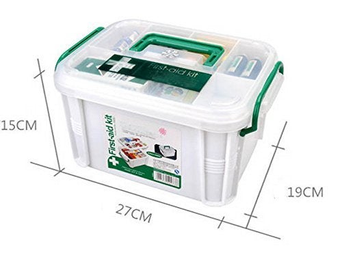 Gikvni Standard 2 Layer with 6 Compartments Emergency First Aid Box with Detachable Tray and Lid, Multicolour, Standard - Image 5