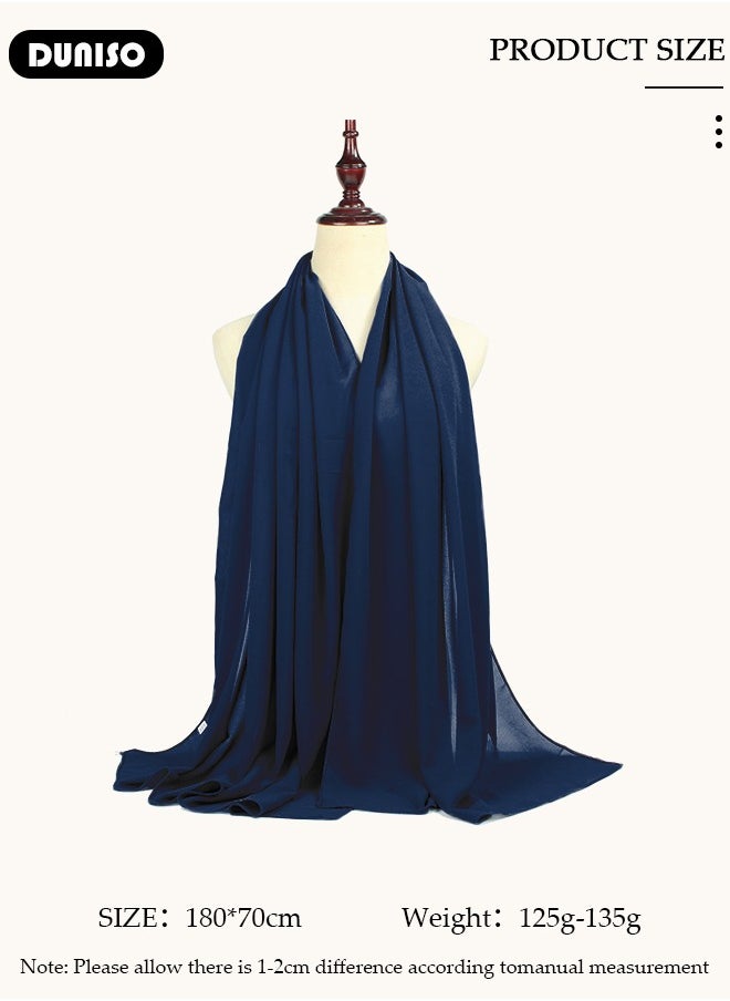 DUNISO - Women's Hijab, Premium Breathable Chiffon Hijab, Stylish and Comfortable Hijab Scarfs,  Very Comfy & Good for Everyday Use, Versatile and Artistic Scarf for Women - Image 1