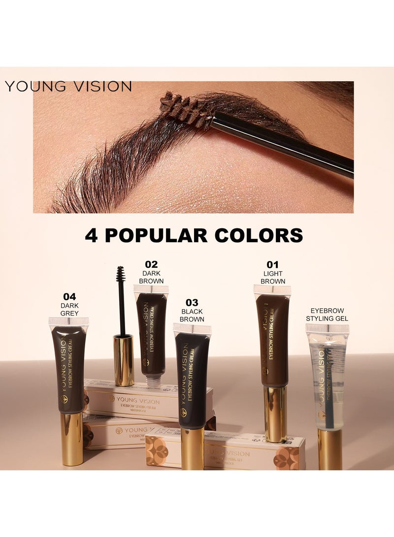 YOUNG VISION YOUNG VISION eyebrow dyeing cream three-dimensional shaping eyebrow gel square water solid color wild natural not easy to smudge brown  - Image 3