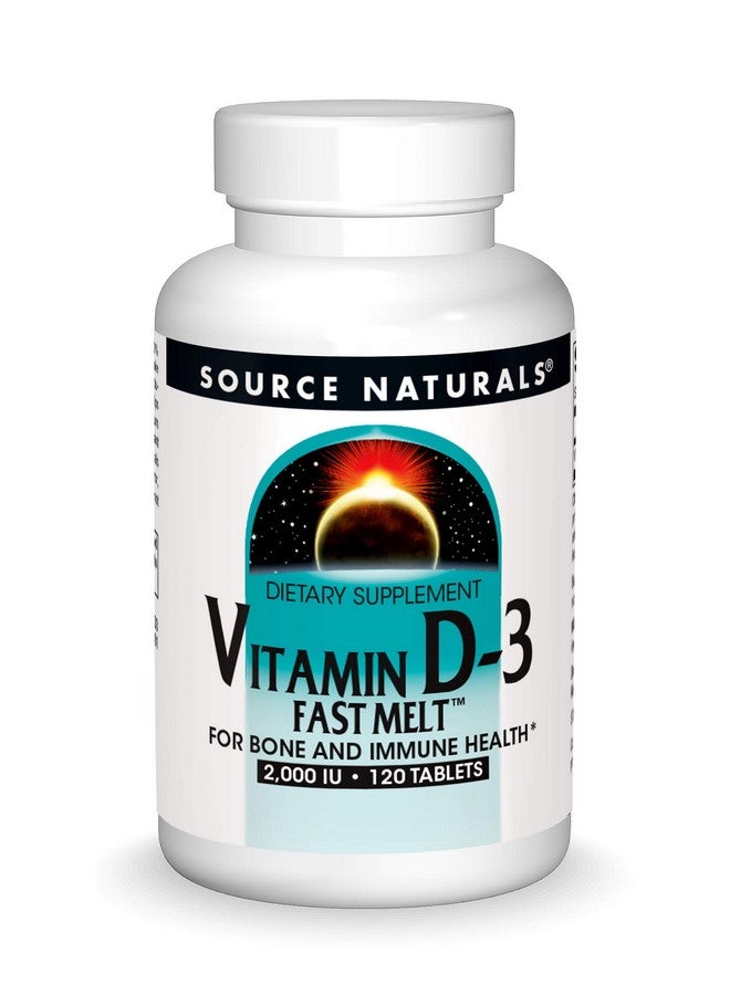 Source Naturals Vitamin D3 2000 Iu Supports Bone & Immune Health Black Cherry Peach Flavor 120 Fast Melt Tablets - Image 2