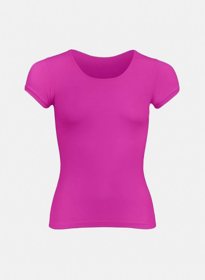 Silvy Lycra Lucy Half Sleeves Round Neck Top For Women - Image 1