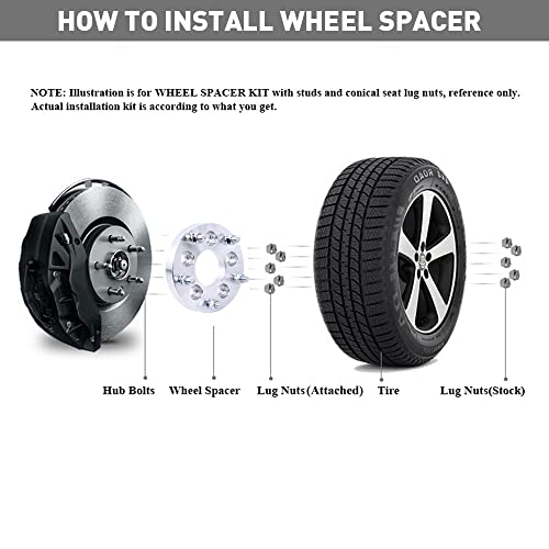 DCVAMOUS 4PC 5x4.5 to 5x100 Wheel Adapters 1 Inch with 12x1.5 Studs Compatible with Toyota Honda-Acura-Mazda-Mitsubishi 5 Lug 5x114.3 to 5x100 Adapters (Adapt 5 on 100mm Rims to 114.3mm Vehicle) - Image 3