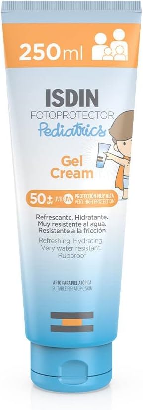 ISDIN Pediatrics Gel Cream SPF 50 250ml Cooling and hydrating sun cream Suitable for all skin types