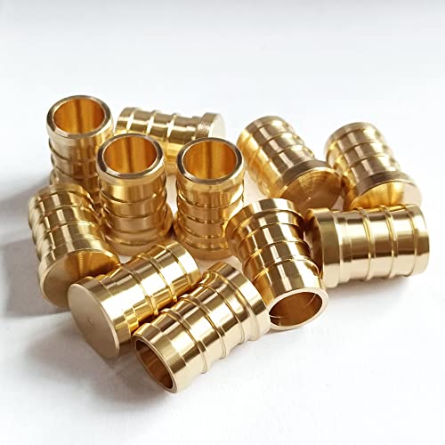 Uenede 20PCS LF Brass 1/2 Inch PEX Barb Plug End Cap Pipe Crimp Fitting - Image 2